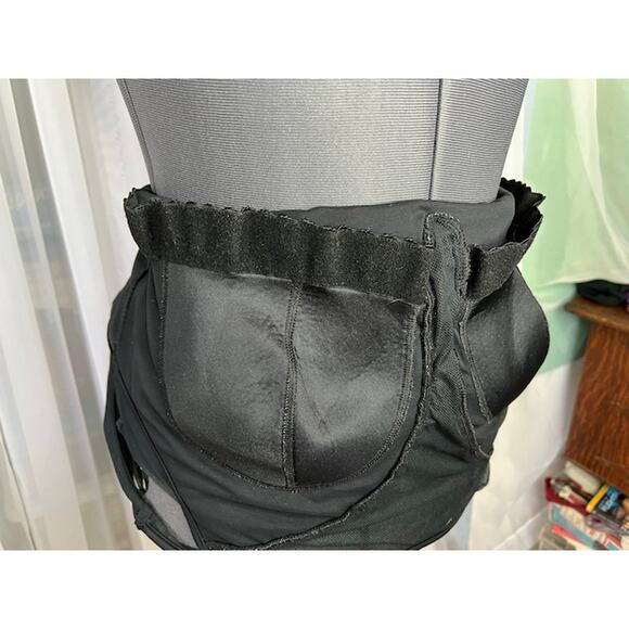 CHristina one piece swimsuit Vintage black lace front mesh - Picture 9 of 12